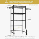 Ulif U8 Medium Laundry Room Storage Organizer, Over the Washer and Dryer Storage Shelves for Laundry Organization, 32.3”W x 17.3”D x 76.2”H, Suit Washing Machine Width within 29.9”, Hold 304 lb, Black by CozyNest Decor