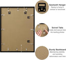 Vittanly 18x24 Picture Frames Set of 9, Shatter Resistant Plexiglass, Display 16x20 Pictures with Mat or 18x24 without Mat, Photo Frames for Wall or Tabletop, PVC Frame, Black by CozyNest Decor