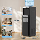 COWSAR 3-in-1 Water Cooler with Ice Maker, Hot & Cold Top Loading, Water Dispenser for 5 Gallon Bottle, 33LBS/24H Ice Maker with Child Safety Lock, Black by CozyNest Decor