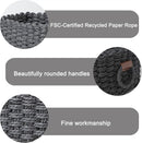 Paper rope Small Storage baskets for Organizing,Cute woven Little basket for Home，Shelves, Bathroom,Decorative basket,Set of 3 (Black) by GreenHaven Gardens
