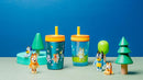 Zak Designs Bluey Kelso Tumbler Set, 15 fl.oz. Leak-Proof Screw-On Lid with Straw, Bundle for Kids Includes Plastic and Stainless Steel Cups with Bonus Sipper, 3pc Set, Non-BPA by TinyTreasures Baby Boutique