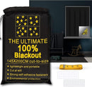 Portable Blackout Shades (79" x 57") Window Curtains, 100% Blackout Material Temporary Blinds for Baby Nursery, Bedroom, Dorm Room, Office or Travel Use by TinyTreasures Baby Boutique