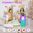 YLL Mini Karaoke Machine for Kids Adults, Portable Bluetooth Speaker with 2 Wireless Microphones,Toys Birthday Gifts for Girls 3, 4, 5, 6, 7, 8, 9, 10, 11, 12+ Years Old Toddler Teens(White) by TinyTreasures Baby Boutique