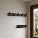 SKOLOO 30-Inch Wood Burnt Coat Rack Wall Mount with 5 Triple Hooks - Ideal for Family Entrances, Classrooms, and Pet Supplies Storage - Perfect Coat Hooks for Wall by CozyNest Decor