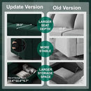 Belffin Modular Sectional Sofa U Shaped Sectional Couch with Reversible Chaises Velvet Modular Sofa with Storage Seat Green by CozyNest Decor