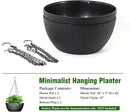 10 inch Hanging Planters for Outdoor Indoor Plants with Drainage Holes and Chain, 2 Pack Round Hanging Flower Pots for Garden Home Porch Decor, Black by GreenHaven Gardens