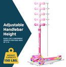 3-Wheel Kids Scooter with Multi-Color Lights on Deck & Wheels – 5-Height Adjustable Handlebar, Wide Anti-Slip Deck, Child Safety Certified, Boys & Girls Ages 3+ Supports Up to 150 lbs by TinyTreasures Baby Boutique