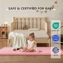 Play Mat for Babies Toddlers,1.3" Thick Elasti-Foam Anti-Fall Cushion Mat for kids Room,28×72 Bedroom Bedside Rugs,Water-Repellent Soft Coral Velvet,Non-Slip(Pink) by TinyTreasures Baby Boutique