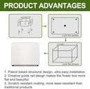 Planter Box Rectangular Block - 16×12×12IN Galvanized Steel Metal Long Box Planter Easy Installation Modern Outdoor Tall Planters All-Weather Use with Drainage Holes for Patio/Porch(White) by GreenHaven Gardens