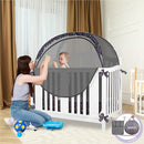 Baby Safety Crib Tent Infant Pop up Mosquito Net Nursery Bed Canopy Netting Cover - Keep Baby from Climbing Out with Hanging Diaper Storage Bag (Dark Gray) by TinyTreasures Baby Boutique