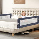 BABY JOY Double Sided Bed Rail Guard, 2 Pack, Extra Long, Swing Down for Convertible Crib, Folding Baby Safety Bedrail for Kids Twin Full Size Queen King Mattress, Rails for Toddlers (Dark Blue, 60") by TinyTreasures Baby Boutique