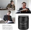 2 Pack Men Candles | Smoke & Vanilla + Vintage Leather - Scented Candles for Men - Masculines Candle - Soy Candle for Home Scented, Man Gifts, Black Jar - 7oz by CozyNest Decor