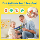 Stbernard Small First Aid Kit for Kids and Adults, 155pcs Medical Kit with Digital Thermometer for Home, Travel, Hiking, Backpack, 6.3x4.33x1.97in, Yellow by TinyTreasures Baby Boutique