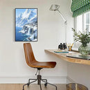 Winter lakeside town and snowy scenery merge together to form a landscape poster wall art suitable for living room bedroom and office by CozyNest Decor
