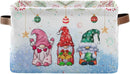 Storage Basket Gnomes Christmas Cube Storage Bins Organizer Bag Collapsible Closet Shelf Baskets with handle for Baby Cloth Pet Toy Book 14.2×10.2×8.3 IN by TinyTreasures Baby Boutique