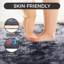Ultra Soft Rug for Living Room, 8X10 Fluffy Shag Area Rug for Bedroom, Modern Shaggy Carpet Fuzzy Rug for Teens Dorm Nursery Home Decor Aesthetic, Upgrade Anti-Skid Durable, Tie Dye Black and Grey by TinyTreasures Baby Boutique