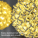 Lighted Magical Aluminum Balls Lights Hanging Tree Garden Lights, Silver Metal Balls LED Fairy Lights， Trees Garden Lights for Party Wedding Yard Garden Porch Patio Decoration by GreenHaven Gardens