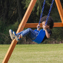 DIY Swing Sets for Backyard, Wooden Playground Sets with Glider Swing and 2 Belt Swings, Kids Outdoor Play Equipment, Outdoor Playset by TinyTreasures Baby Boutique
