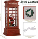 House & Garden Decoration,Christmas Lantern with 8 Pieces of Music,Sparkling Crystal Keep Circling Around The Snowman Families Music Box as a (Old Man) by CozyNest Decor