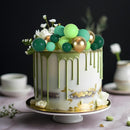 75 Pieces Cake Balls Topper Decorations Foam Cupcake Topper Mini Balloon Balls Cake Picks for Deco Birthday Party Wedding（Green Gold Series） by TinyTreasures Baby Boutique
