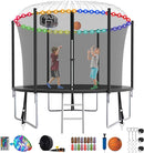 SKYUP Tranpoline 1500LBS 16 15 14 12 10 8 FT Tranpoline for 7-10 Kids and Adults, Windproof Outdoor Tranpoline with Enclosure Net, Basketball Hoop, Easy to Install & Last Long - ASTM Approved by TinyTreasures Baby Boutique