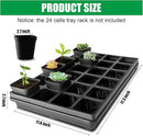 5 Pack Nursery Potting Tray, Carrying and Holding Plant Tray for Seeds Starting Pot, Collecting Drainage Water(Black) by GreenHaven Gardens