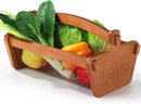Garden Harvest Basket Mesh Storage with Handle Versatile Gardening Fruits Vegetables Gathering Basket Garden Supply Gardener Gift Spring for Washing Holding(Brown,19in) by GreenHaven Gardens