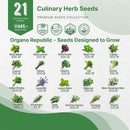 21 Culinary Herb Seeds Variety Pack - Heirloom, Non-GMO, Herb Seeds for Planting Outdoor and Indoor - Home Gardening. Over 11,400+ Seeds Including Rosemary, Thyme, Oregano, Mint, Basil, Parsley & More by GreenHaven Gardens