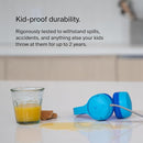 Belkin SoundForm Mini Kids Wired Headphones with Built-in Microphone & Fun Stickers, 85dB Safe Volume Limit – for Online Learning, Travel, Compatible w/iPhone 15, iPad, Galaxy S23, & More - Blue by TinyTreasures Baby Boutique