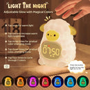 Sheep Alarm Clock with Night Light for Kids with Sleep Training and Sound Machine, Rechargeable Silicone Lamp OK to Wake Clock，Cute Animal Tabletop Lamp, Perfect Sleep Companion for Boys Girls by TinyTreasures Baby Boutique