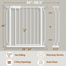 Fairy Baby Baby Gate for Doorways Stairs Hallway 34-38.5 Inch Wide, Walk Through Child Gates with Pressure Mounted Extention Kit, Indoor Safety Child Gates for Kids or Pets by TinyTreasures Baby Boutique