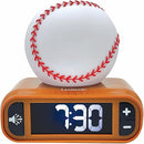 LEXiBOOK, Baseball - Baseball Nightlight Alarm Clock, Sounds and Melodies, LCD Backlit Screen, Luminous, Snooze, Brown/White, RL800BL by TinyTreasures Baby Boutique