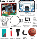 Indoor Basketball Hoop for Kids with Led Lights Mini Basketball Hoop with Remote Control Over The Door Basketball Hoops with Scoreboard Basketball Toys for 4-12 Year Old Boys Girls by TinyTreasures Baby Boutique
