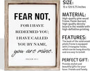 Christian Wooden Wall Sign, Bible Verse Hanging Decor, Master Bedroom Decors, Religious Home Decor, Framed Wall Plaque Sign 15 * 11.5 inches, Christian Gift, Fear Not, for I Have Redeemed You by CozyNest Decor