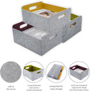 Welaxy Storage Baskets Collapsible Felt Storage bin Foldable Shelf Drawers Organizers for Kids Pet Toys magazine Books Clothes Closet Cabinet decluttering (Curry +Moss green + Wild berry) by TinyTreasures Baby Boutique