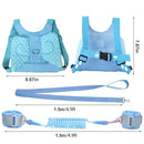 Toddler Harness with Leash - Child Leash and Anti Lost Wrist Link with Lock, Baby Walking Harness Assistant for Boys, Cute Traction Safety Leash for Kids, Holiday Travel Christmas Gift, Blue by TinyTreasures Baby Boutique