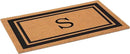Calloway Mills 152961830S Black Border 18" x 30" Monogram Doormat, (Letter S) by CozyNest Decor