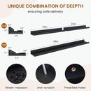 Axeman Picture Ledge Shelf, Floating Shelves for Wall Decor Storage Set of 6, 48 inch Floating Wall Mounted Shelves, Wall Shelves with Lip for Living Room, Bedroom, Nursery, Bathroom, Kitchen, Black by TinyTreasures Baby Boutique