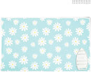 Encasa XO Ironing Mat/Pad (Large 48"x28") with 3mm Padding & Silicone Iron Rest for Steam Pressing on Tabletop or Bed - Heat Resistant, Portable, Quilting & Travel Blanket - Daisy Blue by CozyNest Decor
