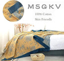 MSGKV Boho Throw Blanket Summer Blanket 100% Cotton Boho Couch Cover,Versatile Knit Woven Blankets,Super Soft Warm & Decorative Blanket for Chair Bed Sofa and Living Room,60''Wx 80''L by CozyNest Decor