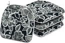 Indoor/Outdoor Chair Cushions 16x17 Inch, Patio Chair Cushions with Ties, All Weather Seat Cushions for Patio Furniture Home Garden Chair Use, Set of 4,Flower Black by GreenHaven Gardens