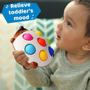 LiKee Fidget Popper Sensory Baby Toys for 10+ Months, Push and Popping Busy Board, Montessori Toys for 1+ Years Old, Airplane Car Travel Toy for Toddlers 1-3 Stress Relief (Hedgehog) by TinyTreasures Baby Boutique