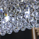 Modern Crystal Chandelier, 6 Lights Luxury Gold Rectangular Flush Mount Ceiling Light, Dining Room Light Fixture, Rectangle K9 Crystal Raindrop Chandelier for Living Room Bedroom L31.5 Inch by CozyNest Decor