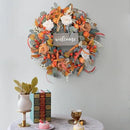 Fall Wreath for Front Door, 24 Inch Autumn Wreath with lamb's Ear Leaves, Roses, Berries & Wooden Sign,Fall Decorations for Home, Artificial Flowers Harvest and Thanksgiving Indoor & Outdoor by CozyNest Decor