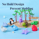 XY-WQ Bath Toys No Hole, for Infants& Toddlers, No Hole Bathtub Toys (Sea Animals Ⅱ, 9 Pcs with Mesh Bag) by TinyTreasures Baby Boutique