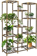 Plant Stand Indoor Outdoor, 11 Tier Large Wood Plant Stand, Garden Shelves, Flower Stand for Living Room Patio Corner by GreenHaven Gardens
