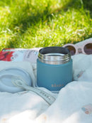 Beaba Stainless Steel Insulated Food Jar 10 oz, Kids Thermos, Lunch Containers, Leakproof, Wide Opening, Suitable for Hot and Cold Foods (Eucalyptus) by TinyTreasures Baby Boutique