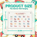 2PCS Numbers 1-20, Number Alphabet Banner Playroom Decor Wall Hanging, Educational Banner Flag, ABC Chart for Toddlers, Wall Flag Nursery Toddler Room Classroom Decor for Room by TinyTreasures Baby Boutique