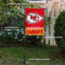 WinCraft Kansas City Chiefs Garden Flag with Stand Holder by GreenHaven Gardens