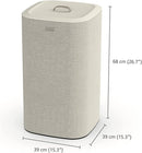 Joseph Joseph Tota 60 liter/15.8 gallon Laundry Hamper Separation Basket with lid, 2 Removable Washing Bags with Handles- Ecru by CozyNest Decor